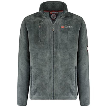 Geographical Norway Upload Men - Men's Thin Fleece Warm Zip - Autumn Winter Spring Warm Men's Jacket - Long Sleeve Fur Sweater Soft Comfort Outdoor (Dunkelgrau S) im Sale